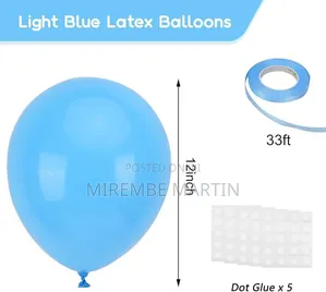 Light Blue Balloons 100pcs 12 Inch Party Latex Balloon