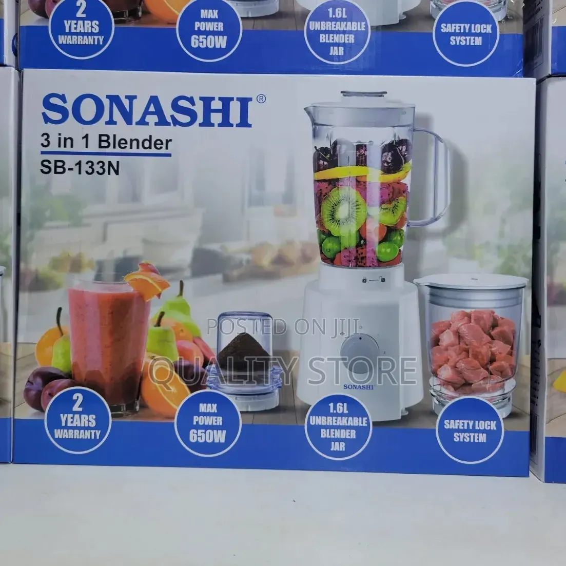 Sonashi 3 in 1 Electric Blender  Sb-133n