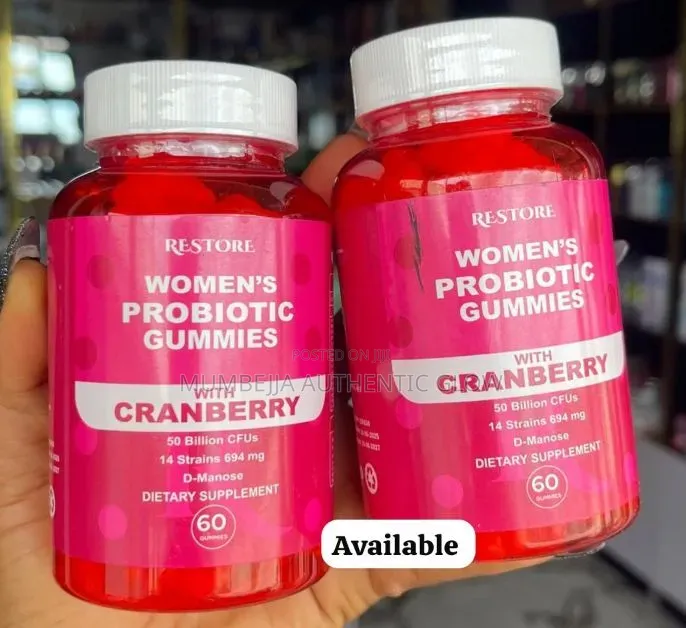Women's Probiotic Gummies With Cranberry -50 Billion CFU-60 Gummies -R
