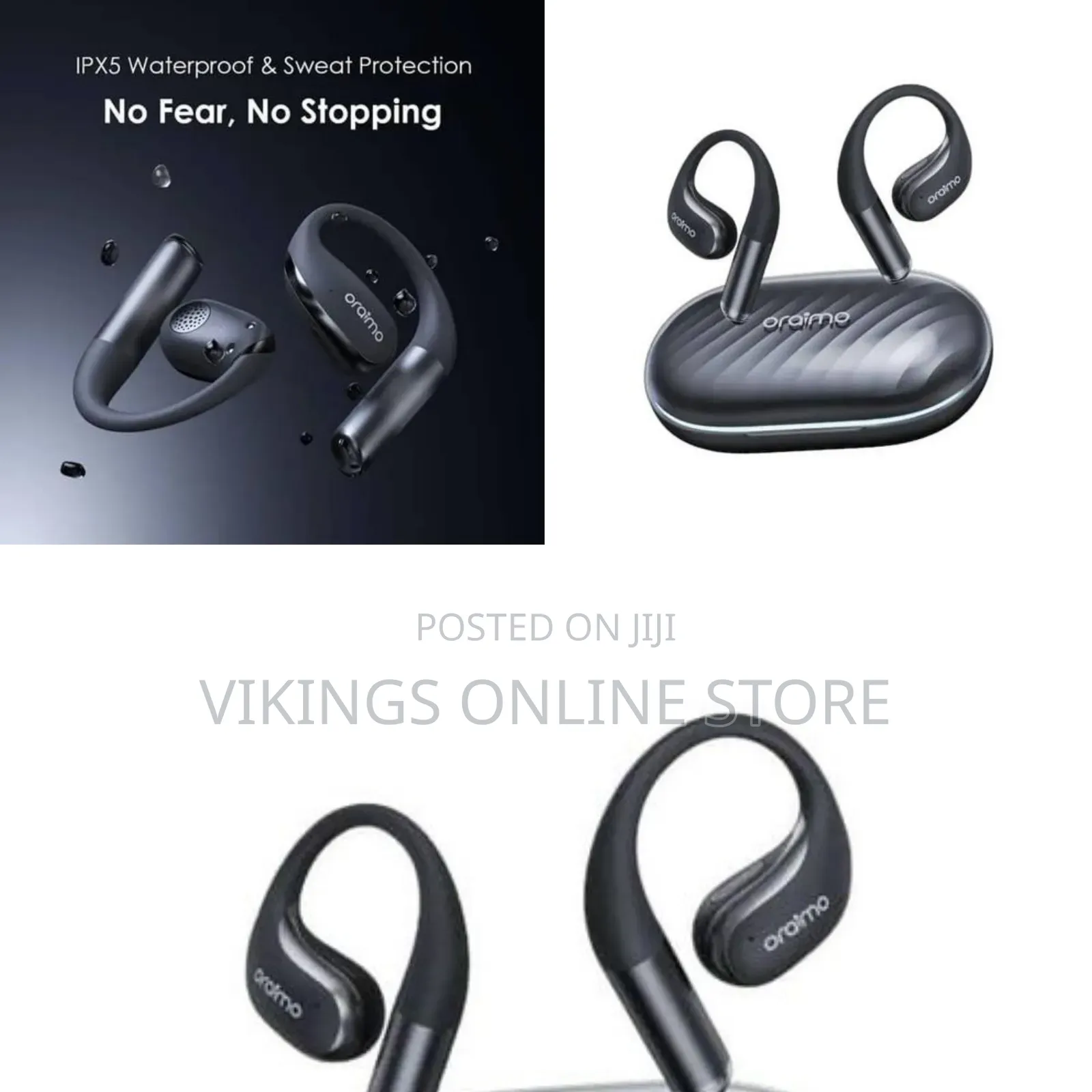 Oraimo OpenArc (OPN-675) Open-Ear True Wireless Earphones in Black
