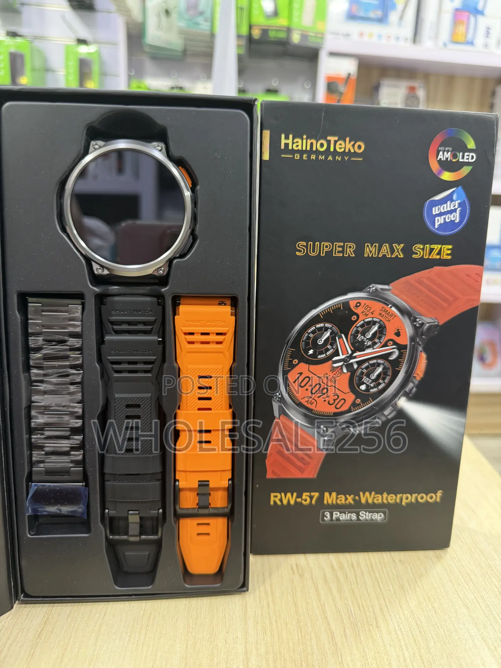 HainoTeko RW-57 Max Smartwatch With Amoled Screen, Torch & Waterproof