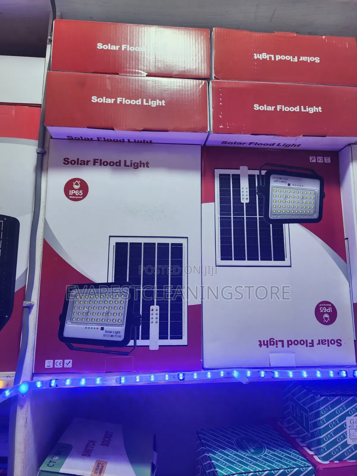 Solar Panel Flood Light Set 100w Ip16