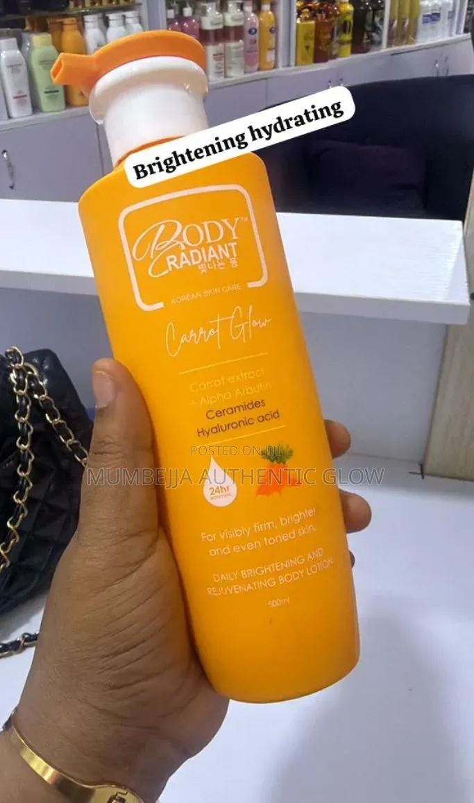 Body Radiant Carrot Glow Lotion -Alpha Arbutin+ Ceramides+ Hyaluronic