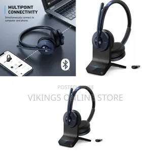 Anker PowerConf H700 Bluetooth Headset With Charging Stand  a Wireless