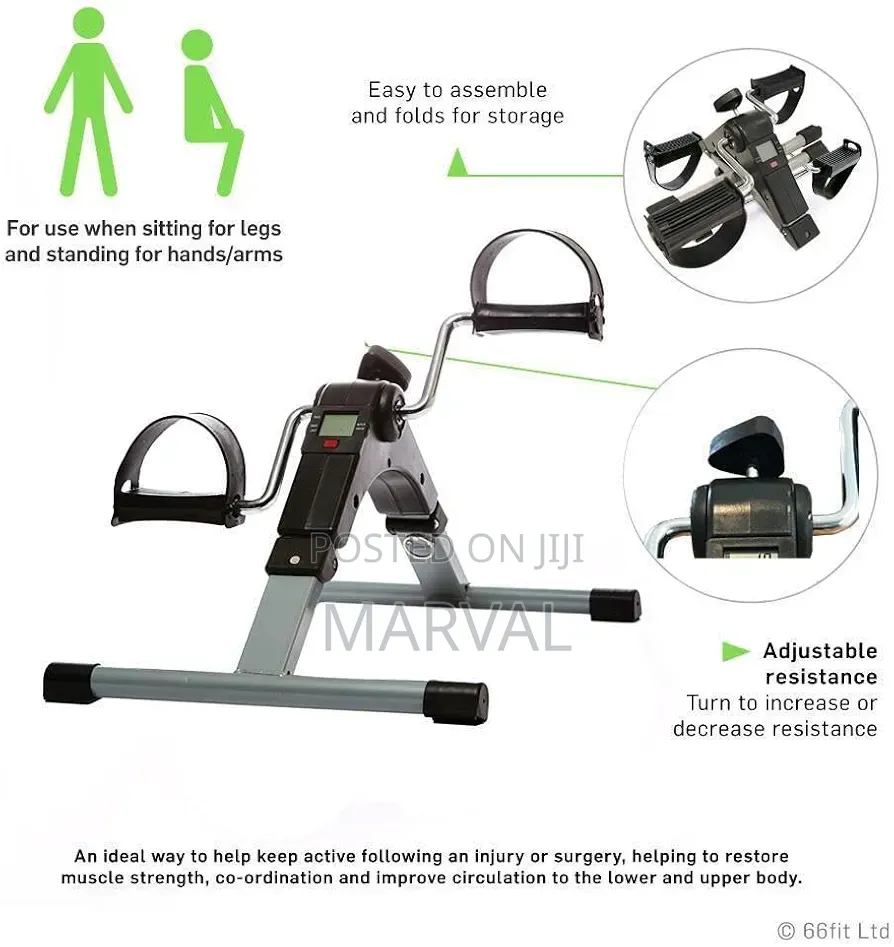 Arm and Leg Folding Pedal Exerciser With Digital Display