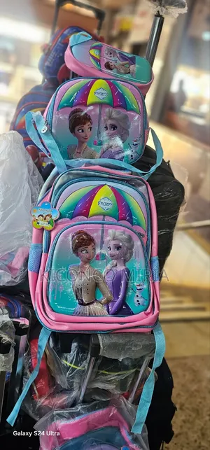 Pink Disney Frozen 3-Piece School Bag Set
