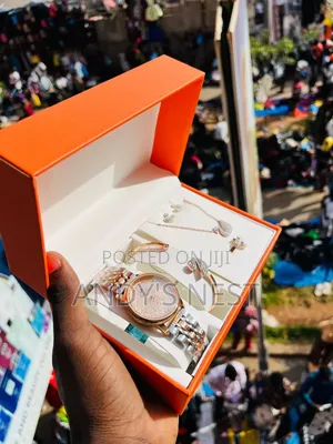 Ladies Watch With a Bangle and Necklace
