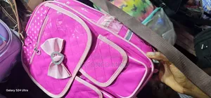 Bright Pink, Quilted PU Leather Princess-Style School Backpack