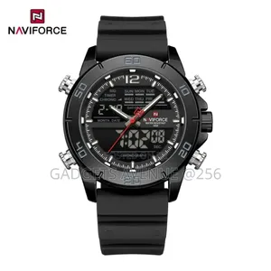 Naviforce Titan Black NF9253T, an Analog-Digital Sports Wristwatch