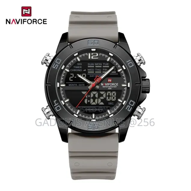 Naviforce Titan Black NF9253T, an Analog-Digital Sports Wristwatch