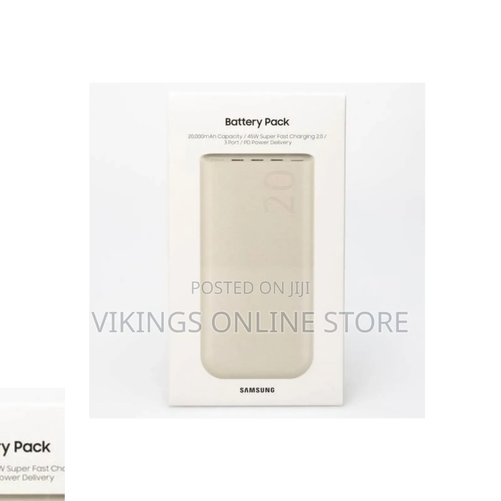 Samsung 20,000mAh 45W Super Fast Charging 2.0 Battery Pack in Beige