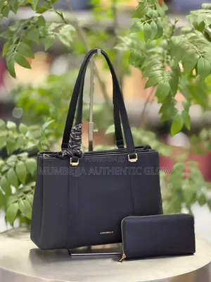Chrisbella Handbags 2in1 Set Nude Beige Office Tote+ Wallet+ Twilly