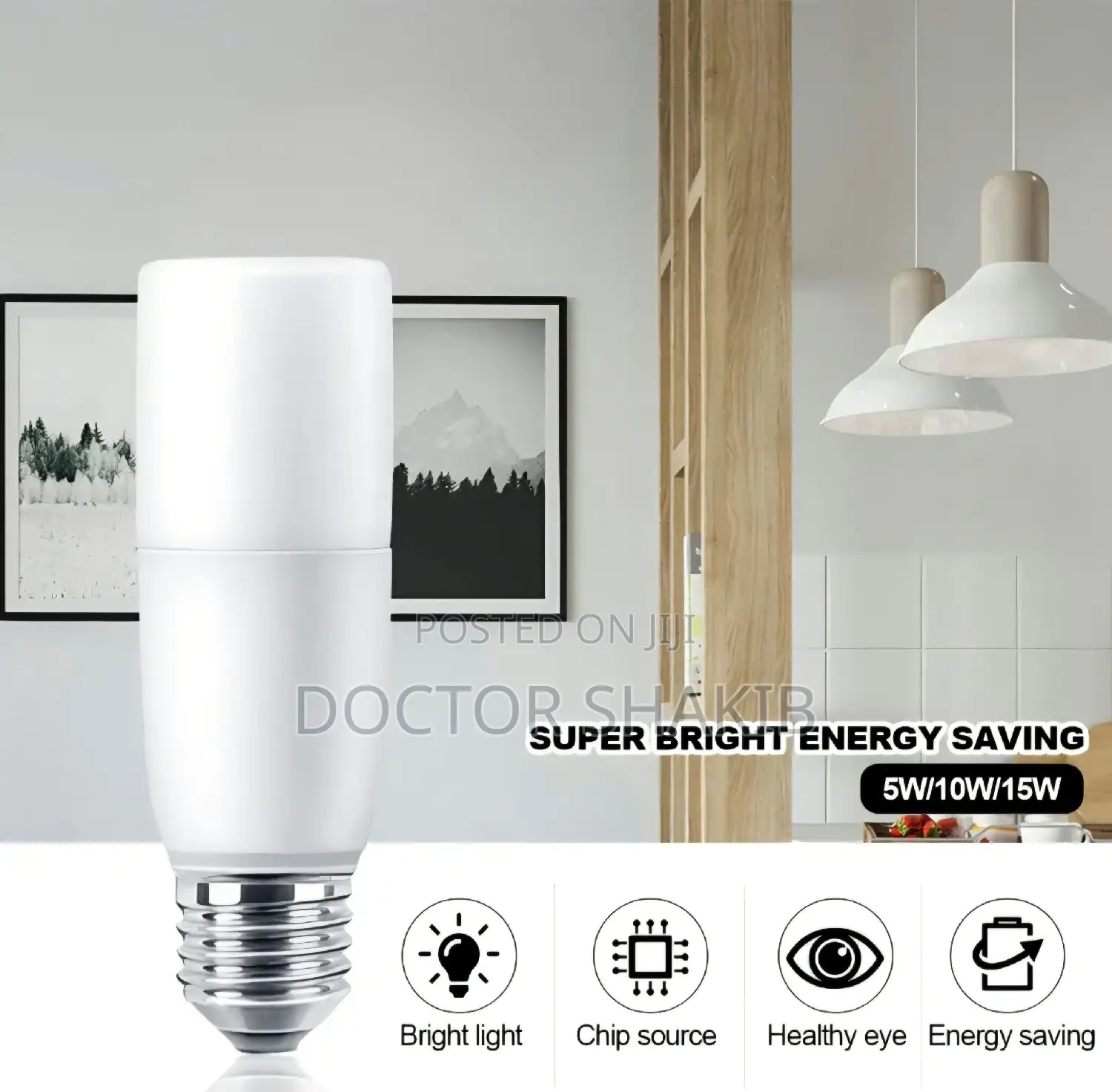 2pcs  Energy Saving E27 LED Stick Bulb