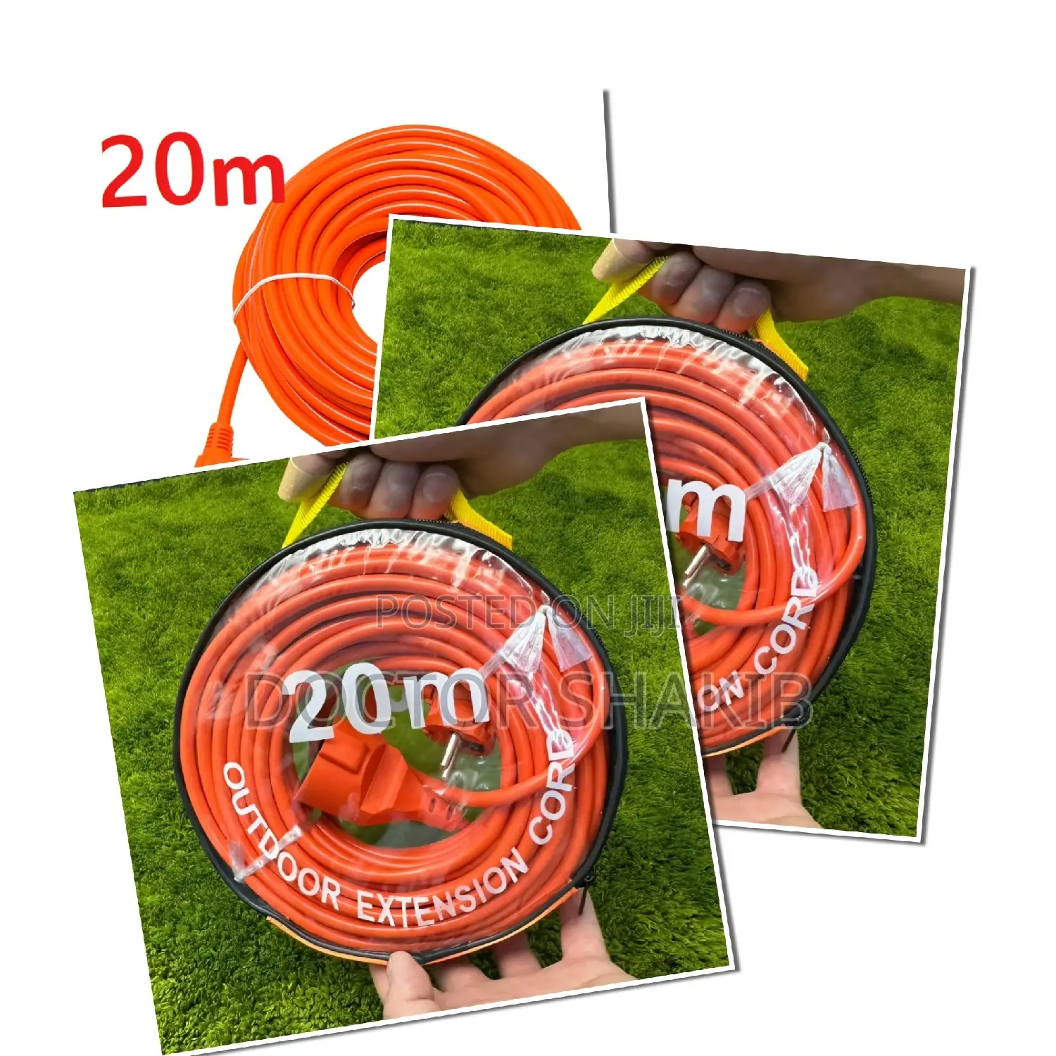 20-Meter Orange Outdoor Extension Cord
