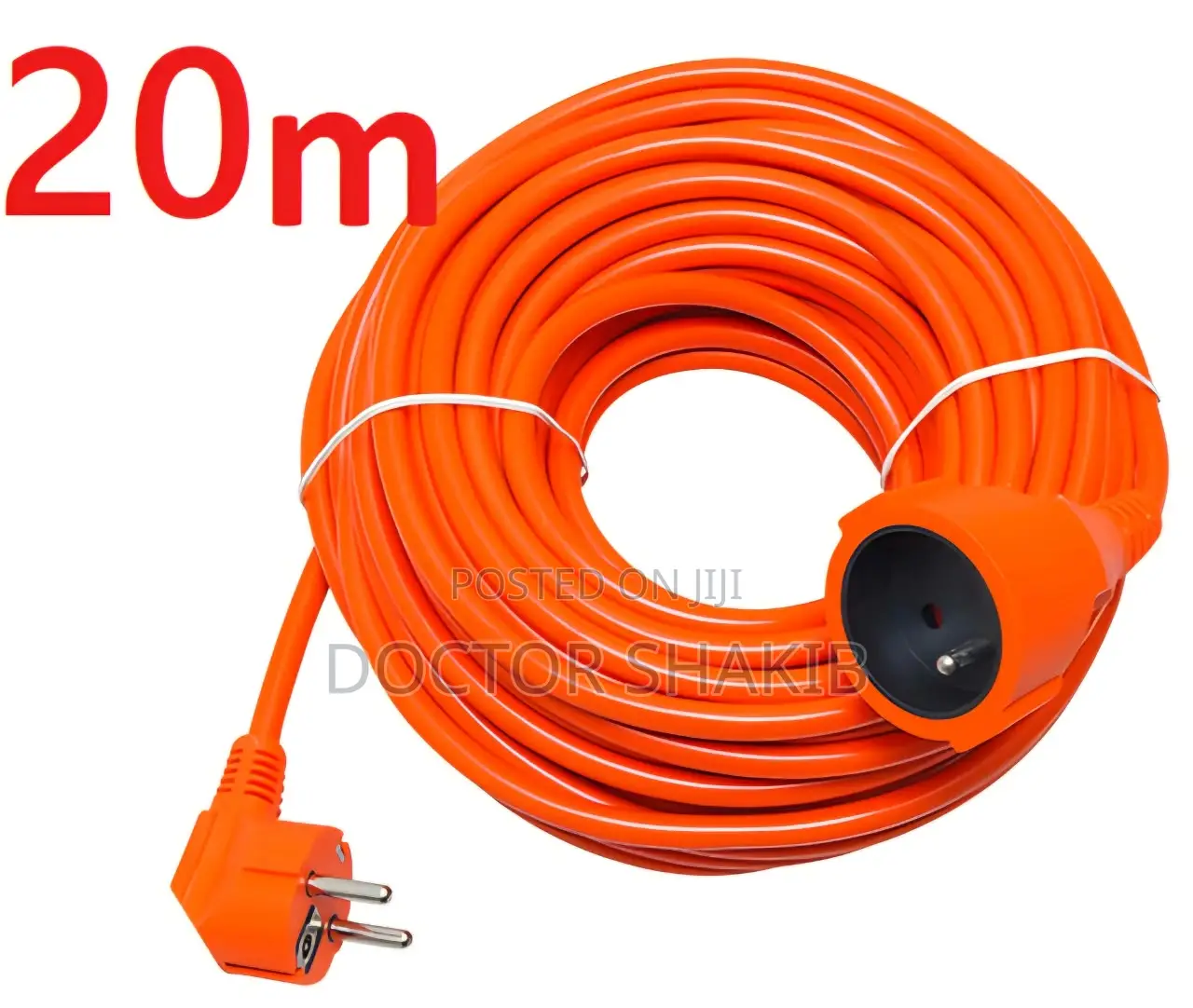 20-Meter Orange Outdoor Extension Cord