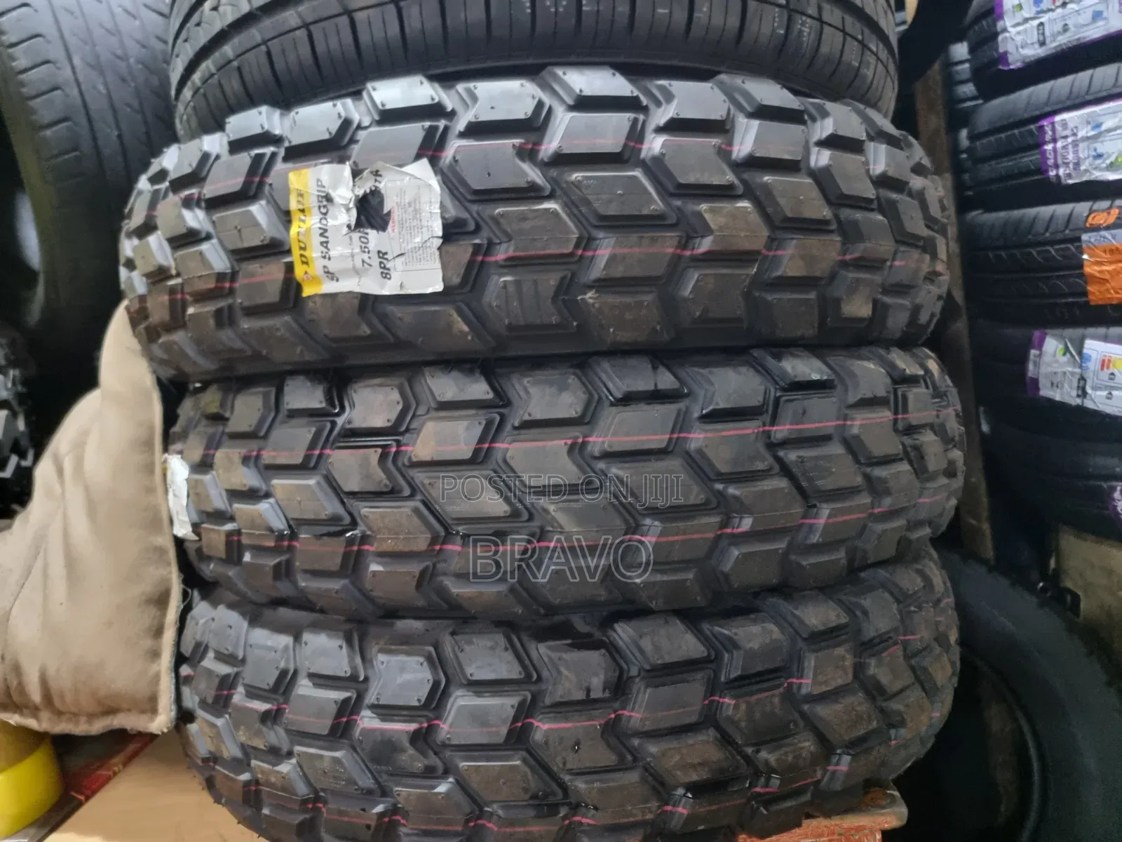 7.50R16  Dunlop for Land Cruiser Hard Top.