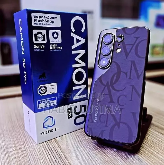 New Tecno Camon 50 Pro 256 GB Black