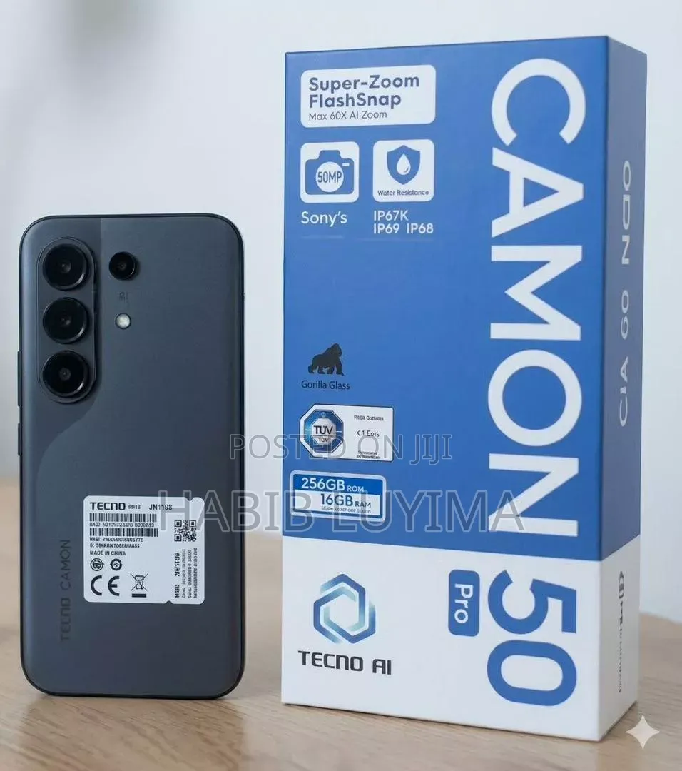 New Tecno Camon 50 Pro 256 GB Black