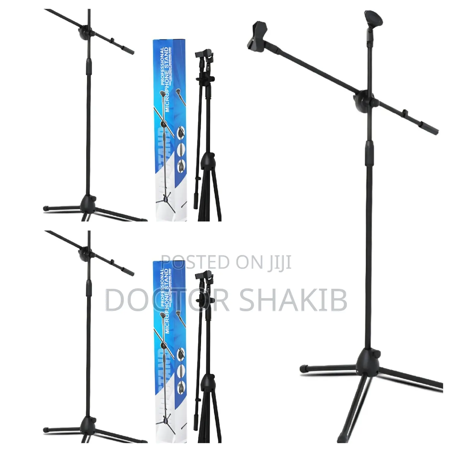 Adjustable Floor-Standing Tripod Microphone Boom Arm Stand