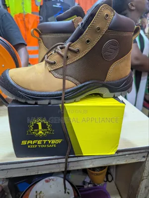 Boy Brown Nubuck Industrial Safety Boots