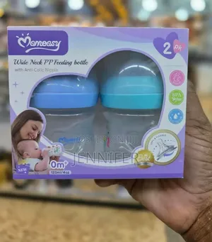 2pcs Momeasy 120ml Wide-Neck PP Anti-Colic Feeding Bottles
