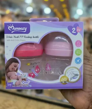 2pcs Momeasy 120ml Wide-Neck PP Anti-Colic Feeding Bottles