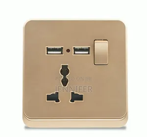 Single-Gang Universal Wall Power Socket With USB Charging Ports