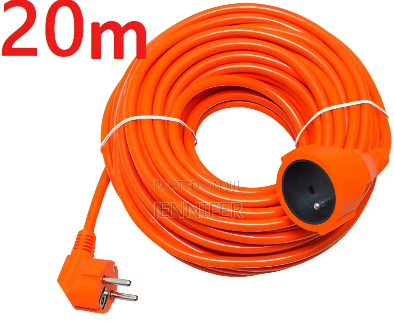 20-Meter Orange Outdoor Extension Cord