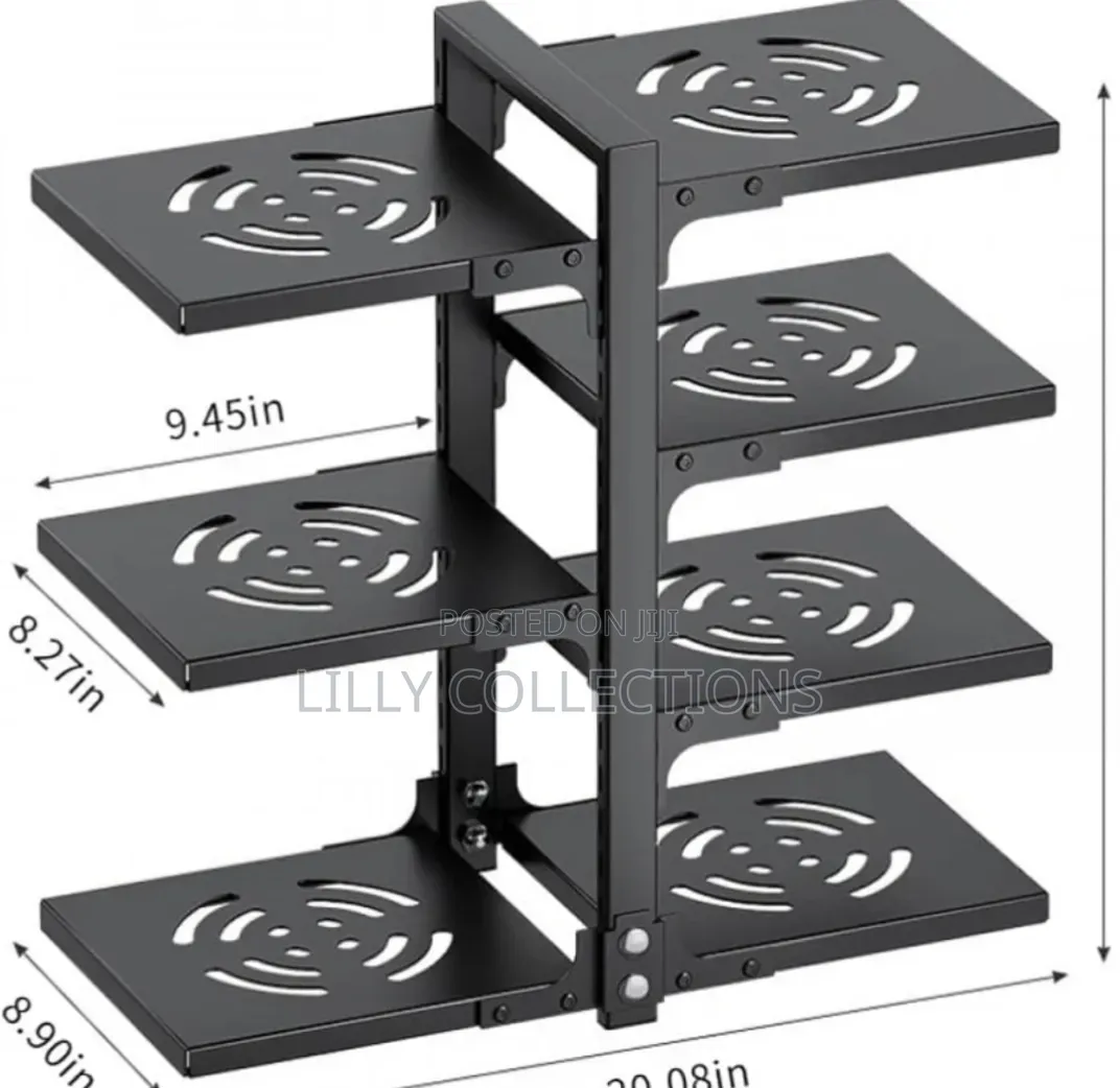 4 Layer Metallic Saucepan Stand