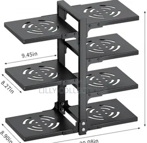 4 Layer Metallic Saucepan Stand