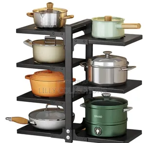 4 Layer Metallic Saucepan Stand