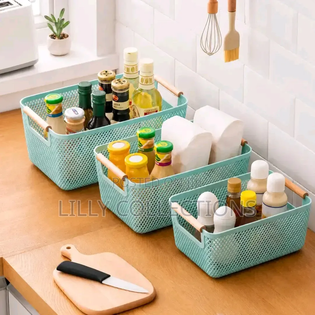 Three Peach Mesh Organizers