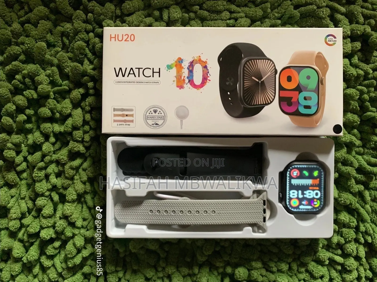HU20 Smart Watch With 3 Pairs Straps