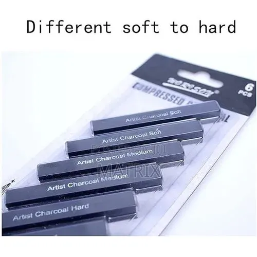 Charcoal Sketch Sticks Kits Tools Carbon Strips for Drawing, Sketching