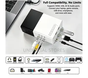 Mini LED Projector, 1080P HD Outdoor
Camping Bedroom Movie Watching