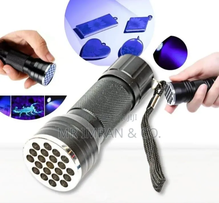 21-Led Ultraviolet Counterfeit Detector Flashlight