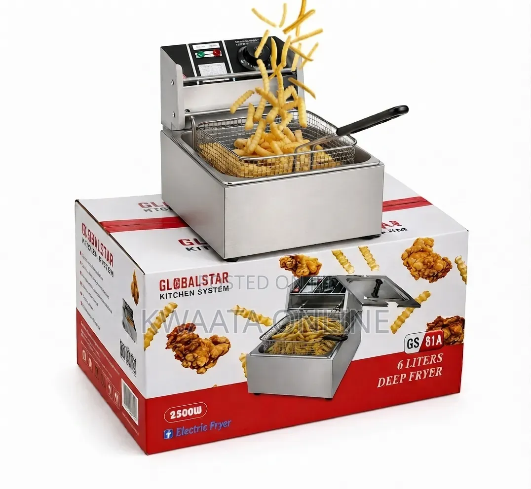 6L Globalstar GS-81A Electric Deep Fryer – 2500W Stainless Steel Fryer