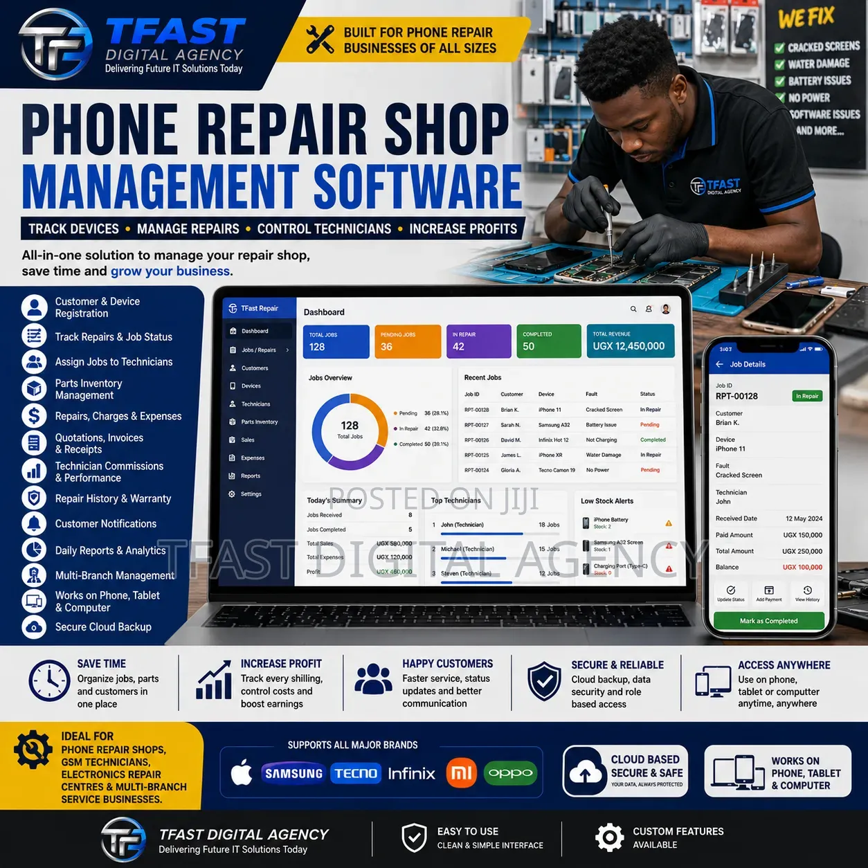 Phone Repair Shop & Technician Management Software