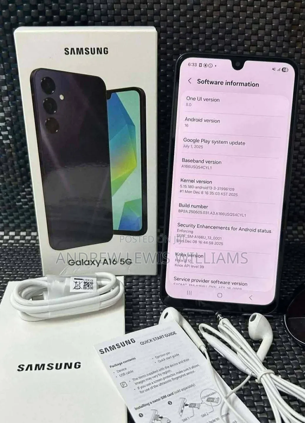 New Samsung Galaxy A16 5G 256 GB Black