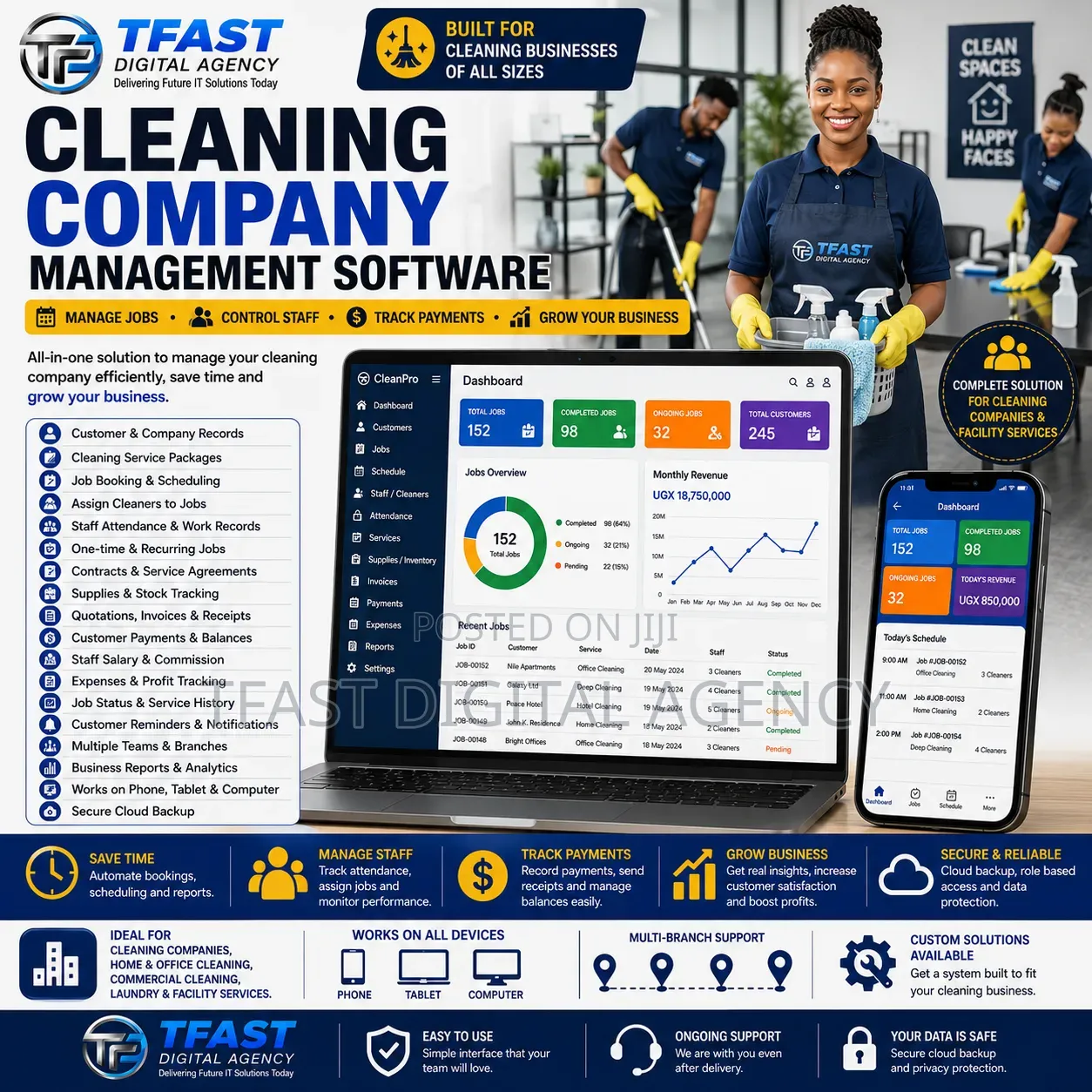 Cleaning Company & Staff Management Software
