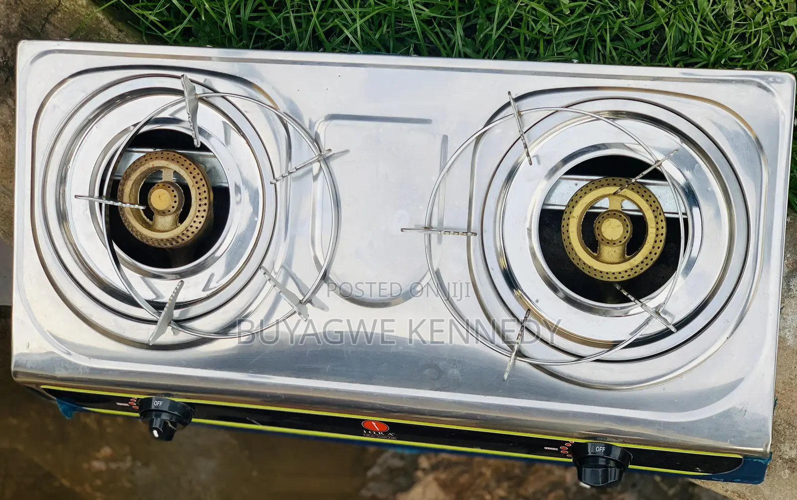 Double Burner Stainless Steel Tabletop Gas Stove – Like New