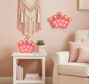 1pc 3D Kids Crown-Shaped LED Marquee Night Light