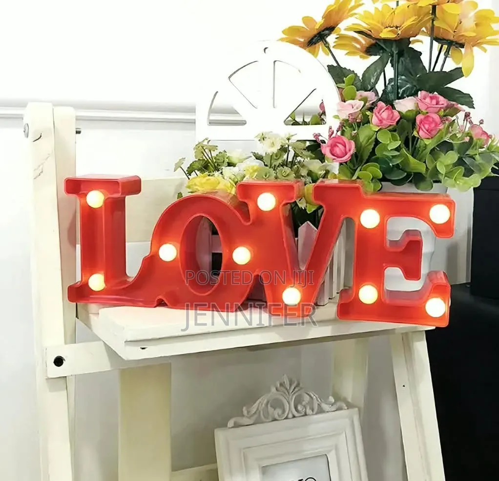 Red Plastic "LOVE" LED Marquee Sign