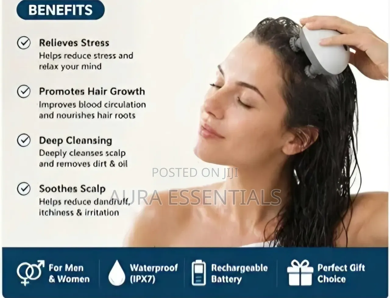 Smart Electric Head Scalp Massager With Soft Silicone Massage Claws