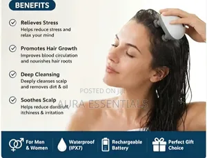 Smart Electric Head Scalp Massager With Soft Silicone Massage Claws