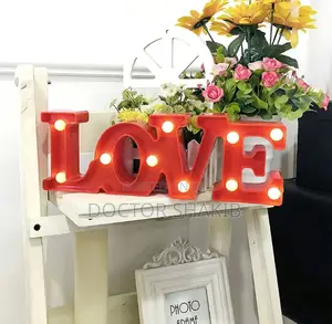Red Plastic "LOVE" LED Marquee Sign