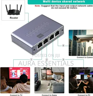 Aoweixun RJ45 1-to-4 Gigabit Ethernet Network Splitter