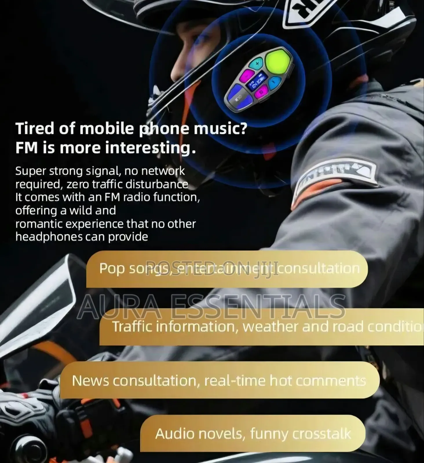 K30 Motorcycle Helmet Headset With FM Radio