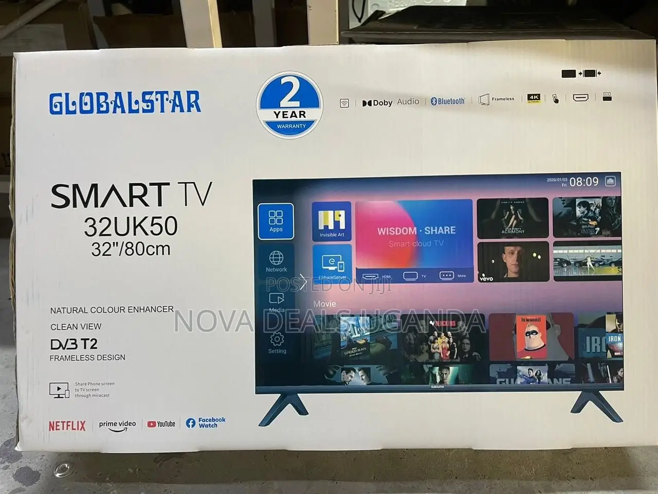 Globalstar 32′′ 32UK50 Frameless Smart Android TV | Full HD