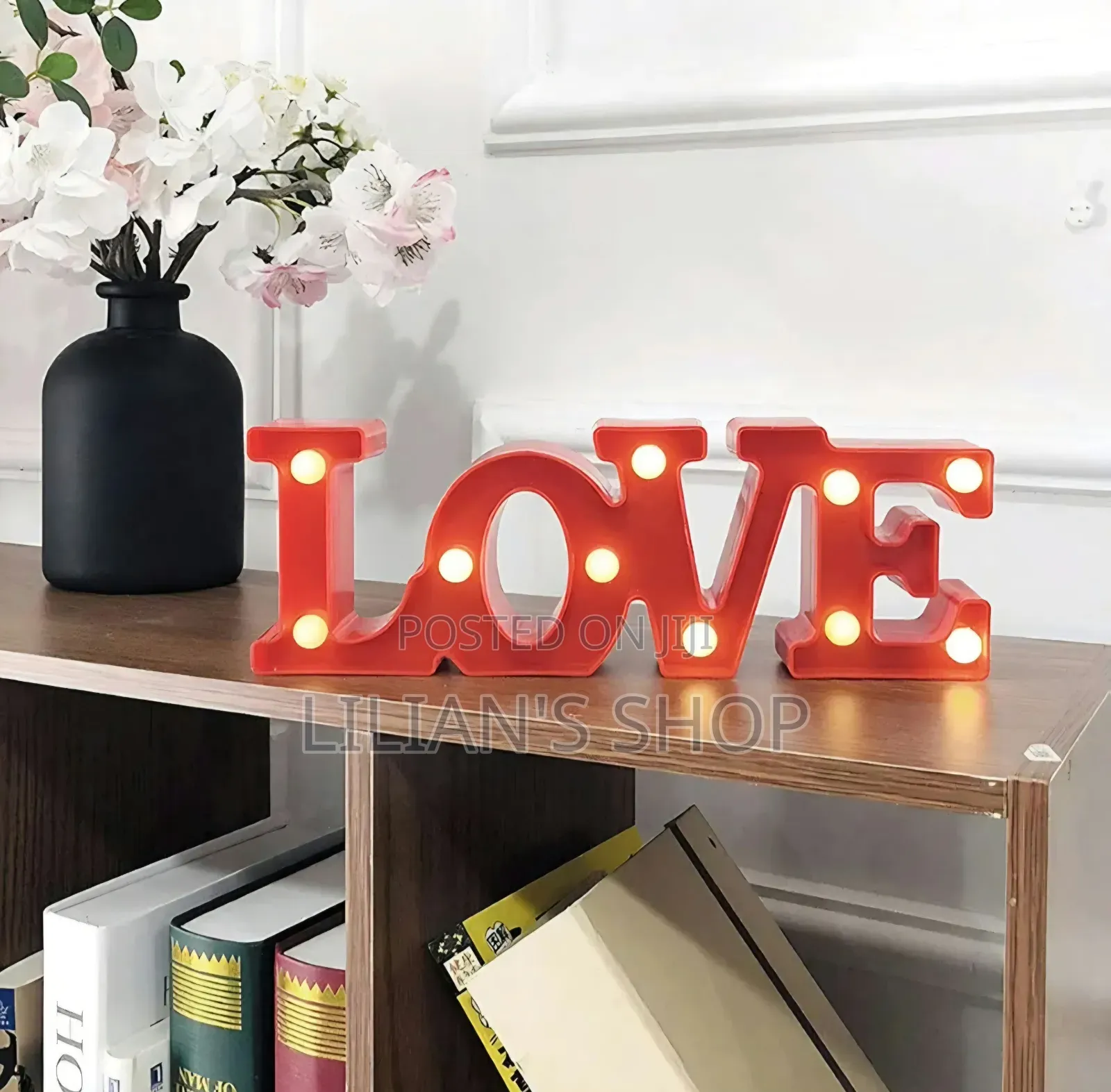 Red Plastic "LOVE" LED Marquee Sign